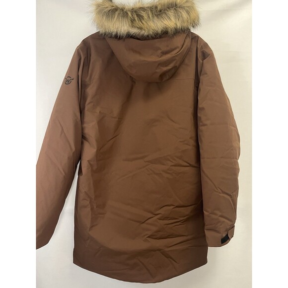 Moosejaw Down Parka Men's Hooded Fur Lined Mid-Length Snow Jacket Coat - Picture 7 of 14